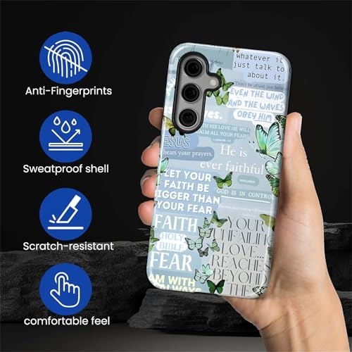 Coque Samsung S24 motif papillon Jésus : idée cadeau pour fille