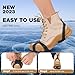 Carryown Ice Cleats for Boots Shoes, Ice Shoe Grips Anti Slip for Men Women, Rubber Snow Cleats, Spikes Crampons for Hiking Boots and Shoes + 10 Extra Replacement Studs (Medium)