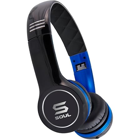 SOUL by Ludacris SL100UB Ultra Dynamic On-Ear Headphones - Black/Blue