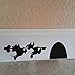 Sticker mural en vinyle Motif Mickey et Minnie Motif maison de la souris (9,5 x 6,3 cm)