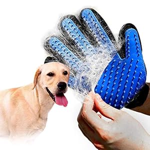 Grooming Glove and Furniture Pet Shedding Hair Remover, Deshedding Bathing Cleaning Petting Massage Mitt for Dog, Cat, Equine, Horse, Puppy, Rabbit, Animal