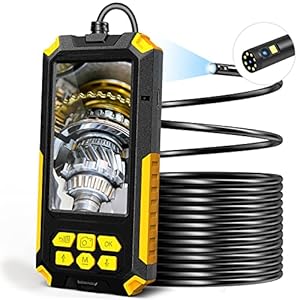 EFUTONPRO Dual Lens endoscoopcamera, 10 m endoscoop, 1080p HD inspectiecamera, 4,5 inch IPS-scherm, IP67 waterdichte…
