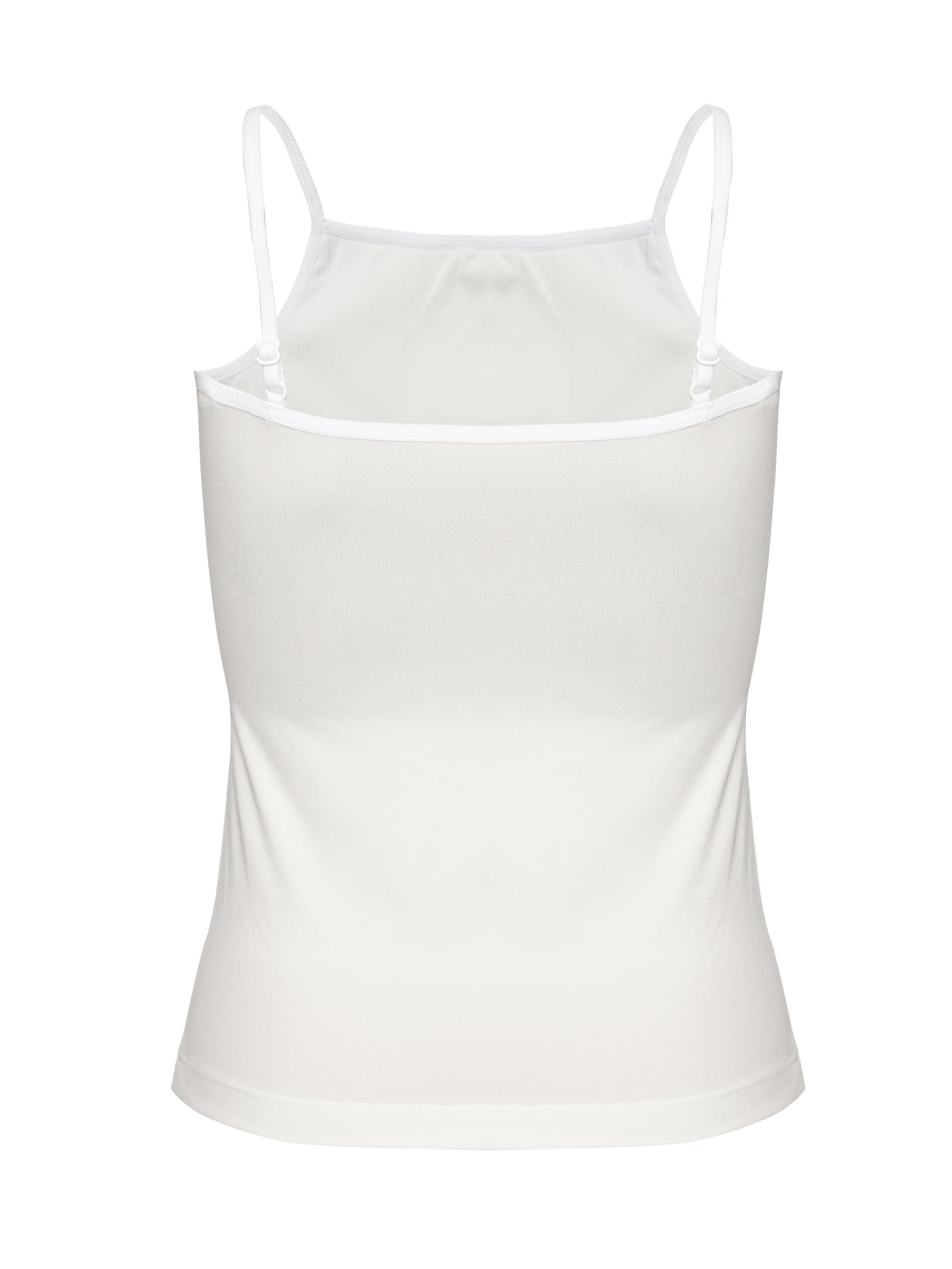 KIKWIT Padded Camisole for Girls | Flat Padding | Beginners/Teenager Inner for Puberty Cami | Slip with Adjustable Straps (15-16 Years, Off White) - Image 4 thumbnail