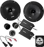 KICKER Speakers 6.5 inch for Chevrolet Equinox 2007-2017 Upgrade Kit - Pair of CS Series with Harness, Component 6 1/2 Car Audio Front/Rear Door Speaker CSS654, 46CSS654