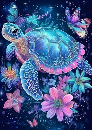 Ycydilirab Sea Turtle 5D Diamond Art for Adults-Diamond Painting for Adults Sea Turtle Gem Art for Adult Perfect for Relaxation and Home Wall Decor 12x16inch