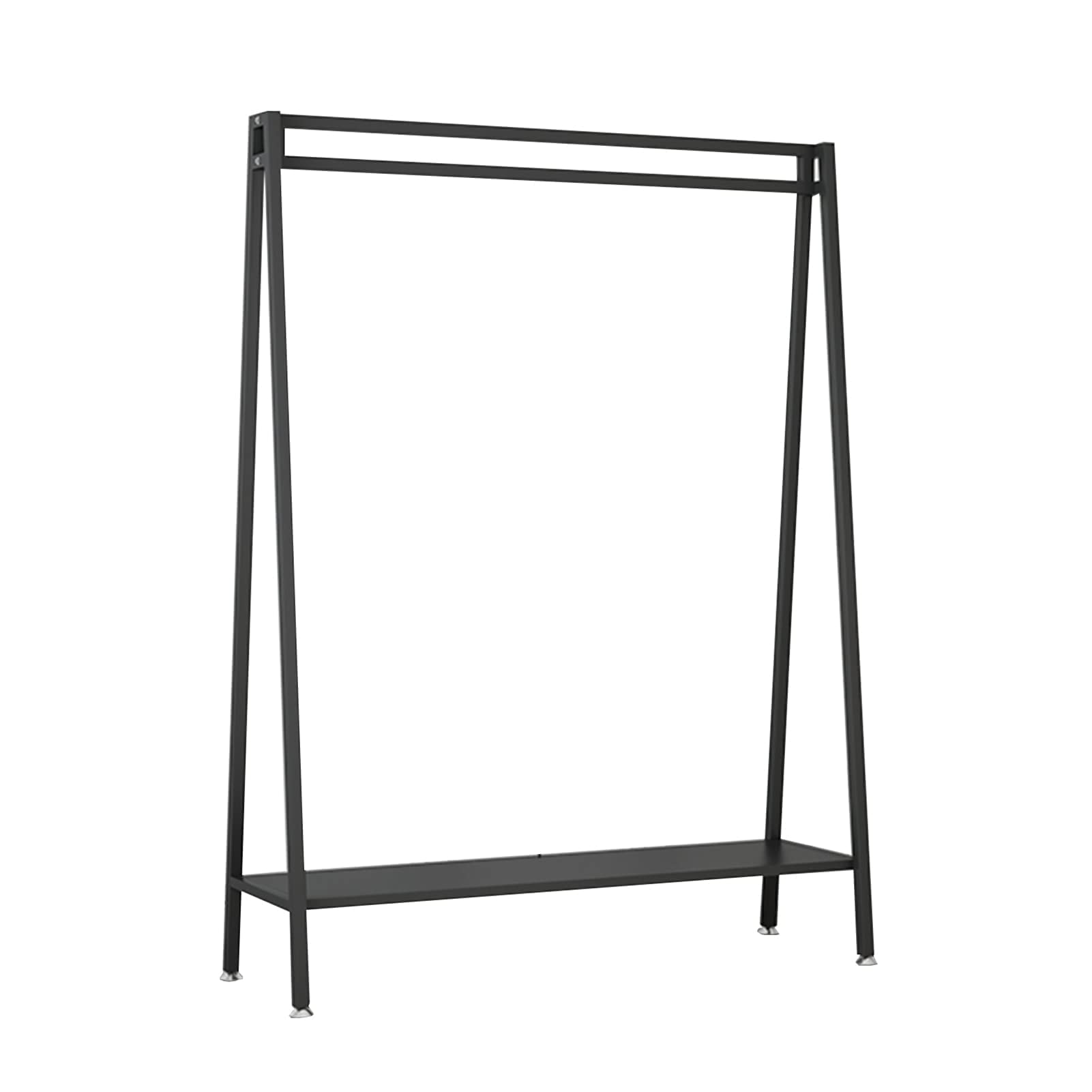 Kleiderständer 3 in 1 Kleiderständer Multifunktionaler Kleiderorganisator mit 1 Kleiderstange und Regalen Metallgarderobe und Präsentationsständer für den Schlafzimmer-Boutique-Einzelhandel (Größe: