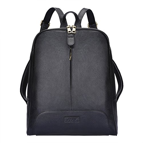 S-ZONE Women Leather Laptop Backpack