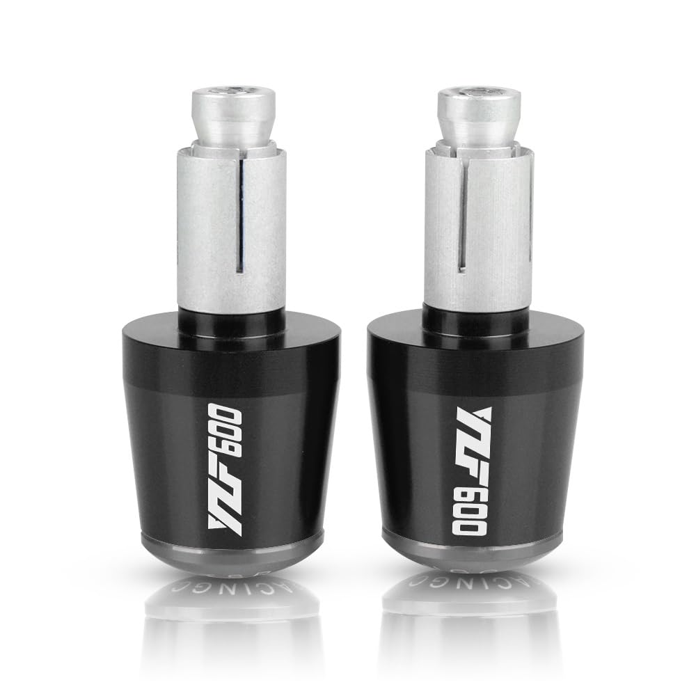 Puños de manillar 22mm para Yamaha YZF 600R con tapones antivibración color gris