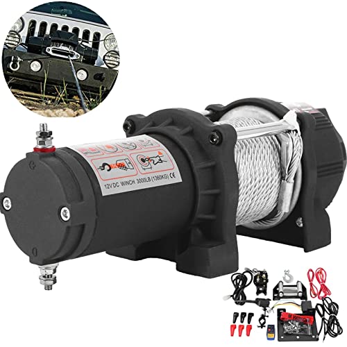 DOLUNTO Winche Eléctrico 12V para ATV SUV 3000LBS miniatura 2