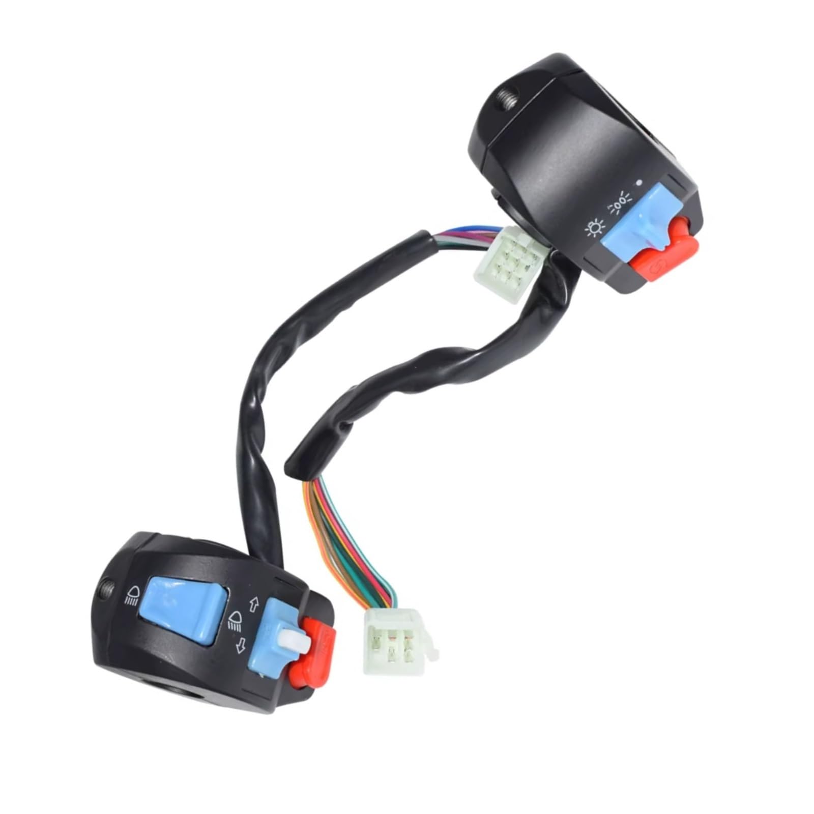 Comando Manubrio Modulo Interruttori Per Indicatori Di Direzione Moto Manubrio Da 7/8" Universale Comandi A Sinistra/destra, Clacson E Avviamento Elettrico