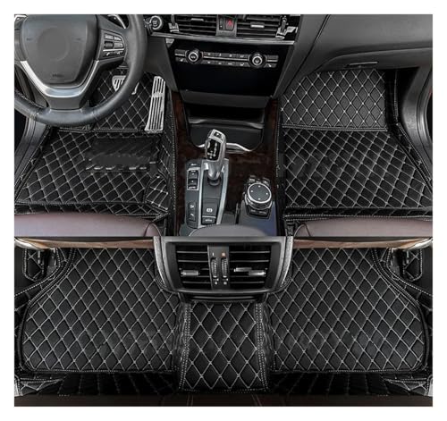 Tapis de coffre voiture haut de gamme en cuir de style Black-Beige pour ML W166