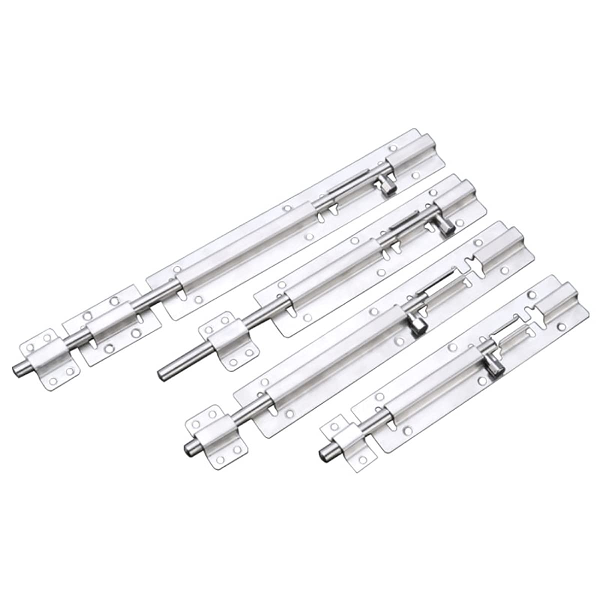 DELFINO Door Bolt Lock Sliding Latch Lock with Screws 3 Inch Stainless Steel Sliding Latch Lock 2 Pack Door Bolt Barrel Sliding Latch Lock Catch Latch Slide Bolt for All Type of Internal Doors