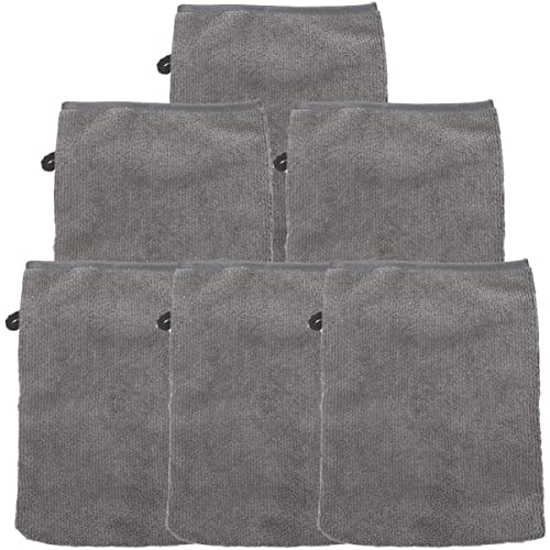 Ipetboom 1 Juego Guantes Desmaquillantes De Fibra Toalla Desmaquillante Limpieza Facial Productos Agente De Mudanzas Guantes Faciales Guantes De Limpieza Ribete De Poliéster Grey 6 Piezas