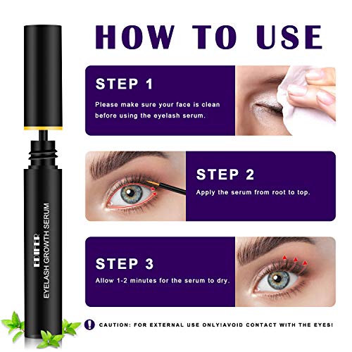 Eyelash Growth Serum, Natural Booster Lash and Eyebrow Enhancer for Longer & Thicker Rapid Lash and Brow