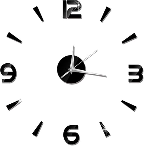 Calcomanía de reloj de pared con espejo acrílico, decoración moderna de reloj para el hogar, la oficina y la habitación, reloj de pared decorativo