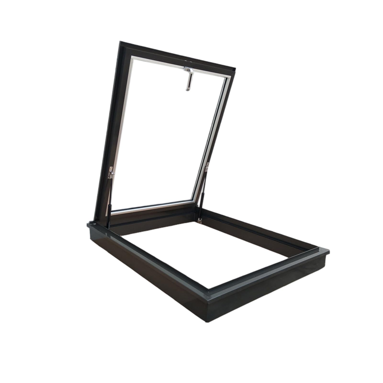 ZCFLWR Skylights and roof windows, Basement roof access hatch with glazing, Good ventilation, UV and acoustic insulation for solariums for rooftops, attics, basements (LxW 70x60cm/27.6x23.6in)