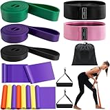 QIJISTORM 18 Pack Resistance Bands for Working Out Strength Exercise Bands Handles with Bag Bulk Non...
