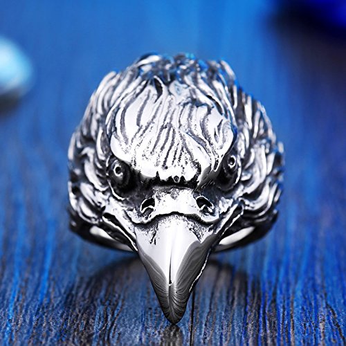 Image of Genuine Stainless Steel Ring for Men Fashion Punk Rock 3D Animal Rings