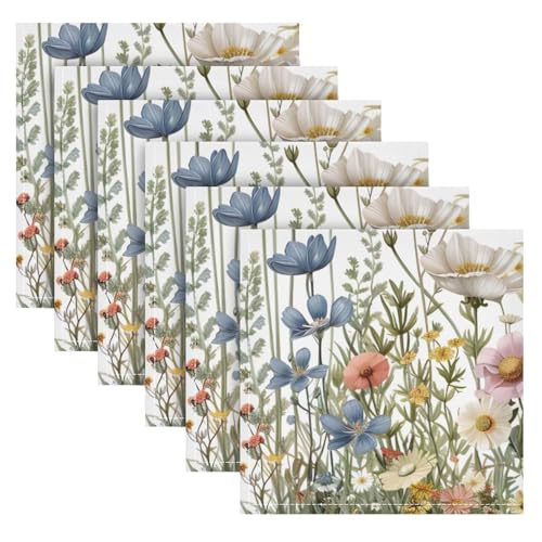 Set de 6 Servilletas de Tela Reutilizables Spring Wildflower 20 in miniatura 1