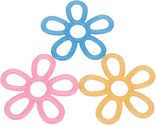 Miniatura 8 de 3 unids fortalecedor de agarre de mano en forma de flor extensor de mano ejercitador dedo 3 niveles estirador bandas de resistencia de mano para