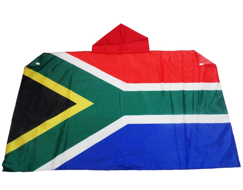 AZ FLAG - Bandiera del Sudafrica - 150 x 90 cm - Mantello bandiera sudafricana 100% poliestere con maniche integrate - Body Flag - 80 g