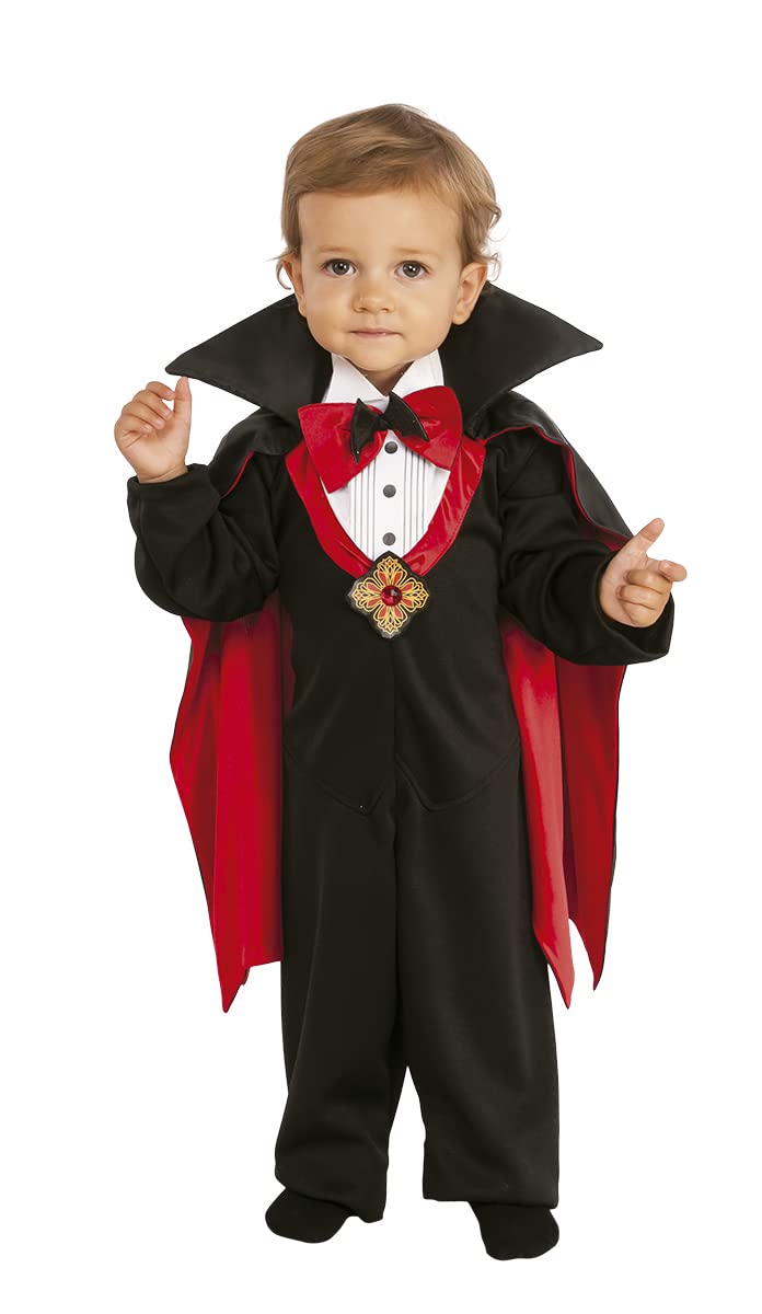 Rubies Costume Dracula per bambini, Abito con papillon rosso e mantello con alza-collo, Costumi halloween bambino, neonato, carnevale e compleanni