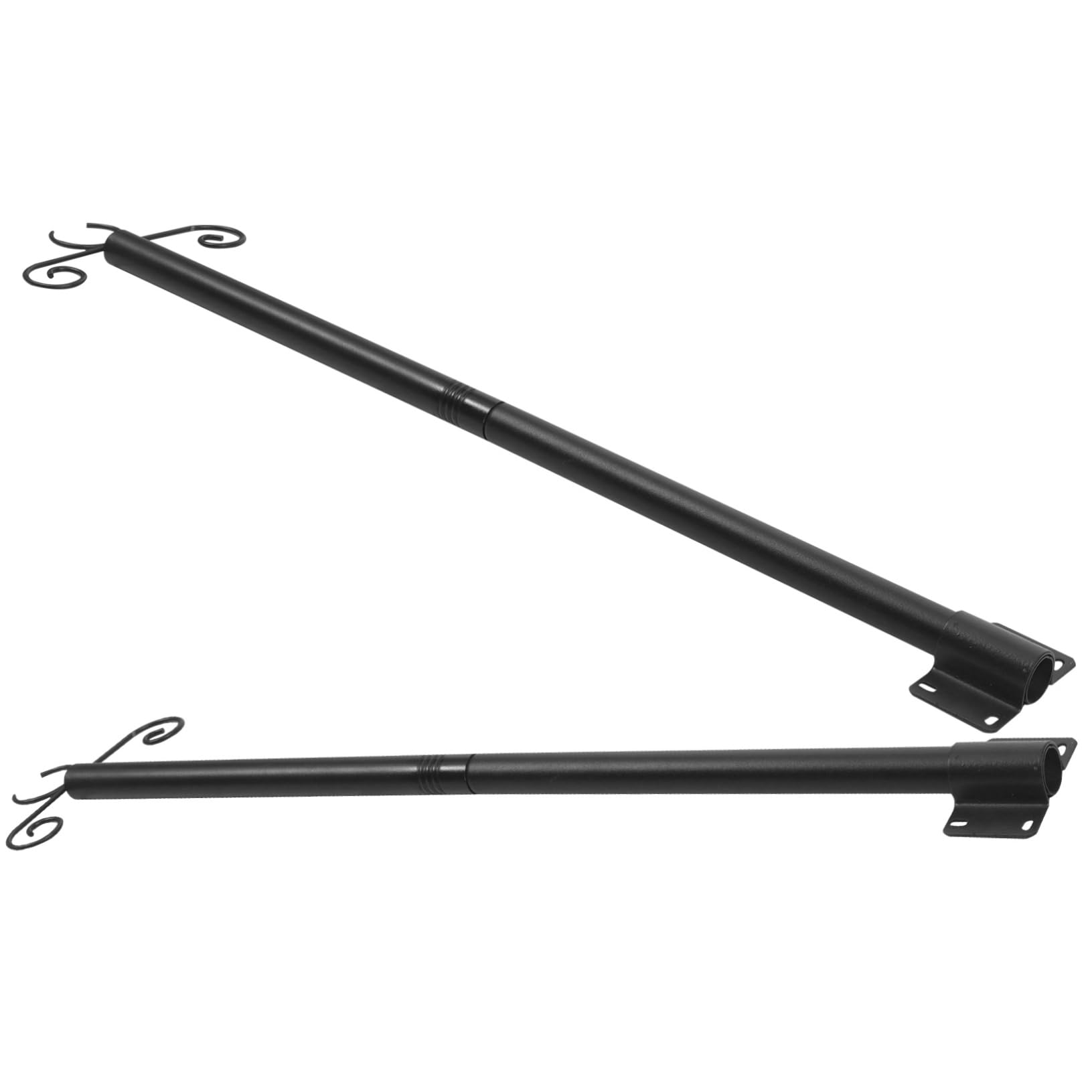 Abaodam 2 Sets String Bird Feeder Pole Wild Bird Feeder Hanging Outdoor Convenient Pole Light Poles Metal Pole Outside Lights Pole Stand Lighting Pole Solar Pole Black Stainless Steel