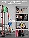 Mikolo Smith Machine, 2200lbs Squat Rack with LAT-Pull Down System & Cable Crossover Machine, Multi-Function Power Cage, Red