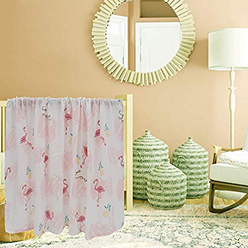 Image of Kassy Pop Printed 6 Layer Bamboo Muslin Blanket Cum Swaddling Towel for Baby, Toddlers | 70% Bamboo, 30% Cotton | AC Quilt, Multi-Purpose Blanket | Toxin Free | 110cm x 110cm (Ostrich Print)