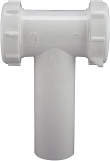Plumb Pak PP20667 Center Outlet Tee and Tailpiece with Baffle, 1-1/2 in, Plastic, 1-1/2"
