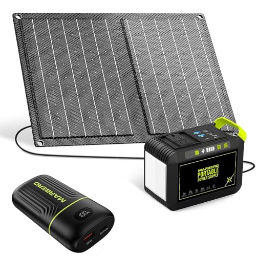 MARBERO 88.8Wh Solar Generator with 21W Solar Panel&Mini Power Bank