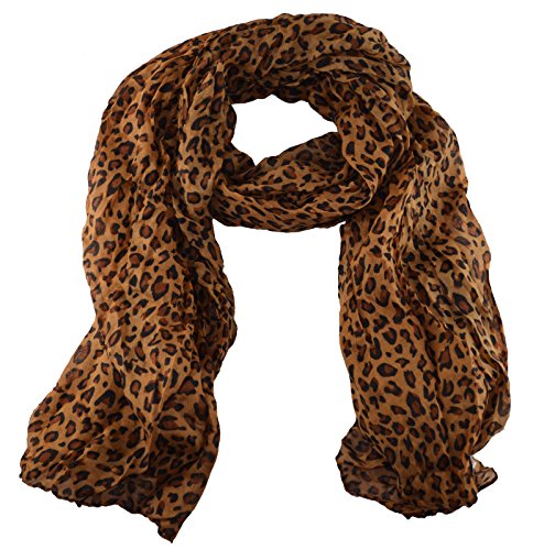 Nayt Leopard Animal Print Scarf