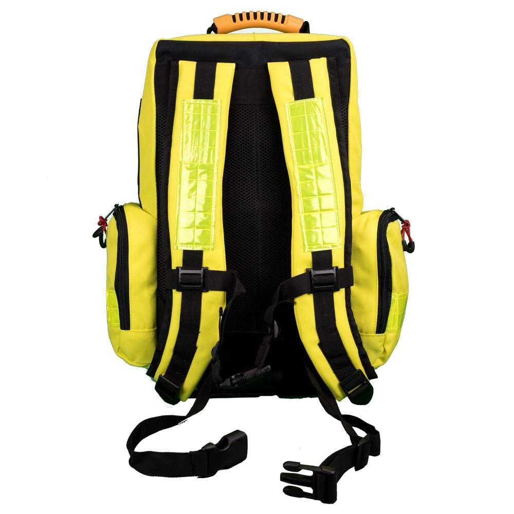 Notfallrucksack Medicus/PRO - LEER - gelb aus Plane mit gelben Reflexstreifen