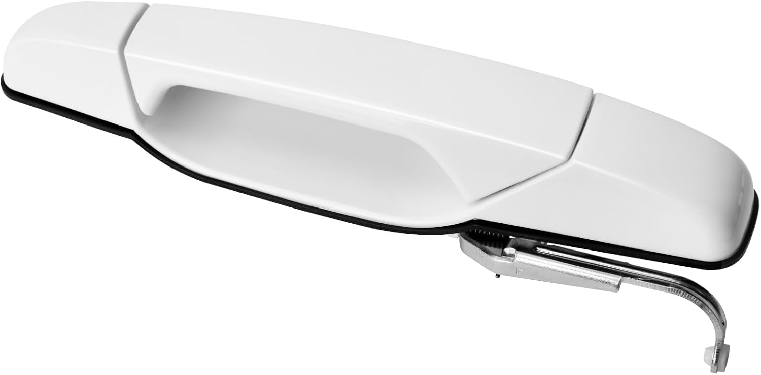 Exterior White Door Handle Rear Right Passenger Side Compatible with 2007-2014 Chevy Silverado Suburban Tahoe Avalanche, GMC Sierra 1500 2500HD 3500HD Yukon XL, Cadillac Escalade EXT ESV