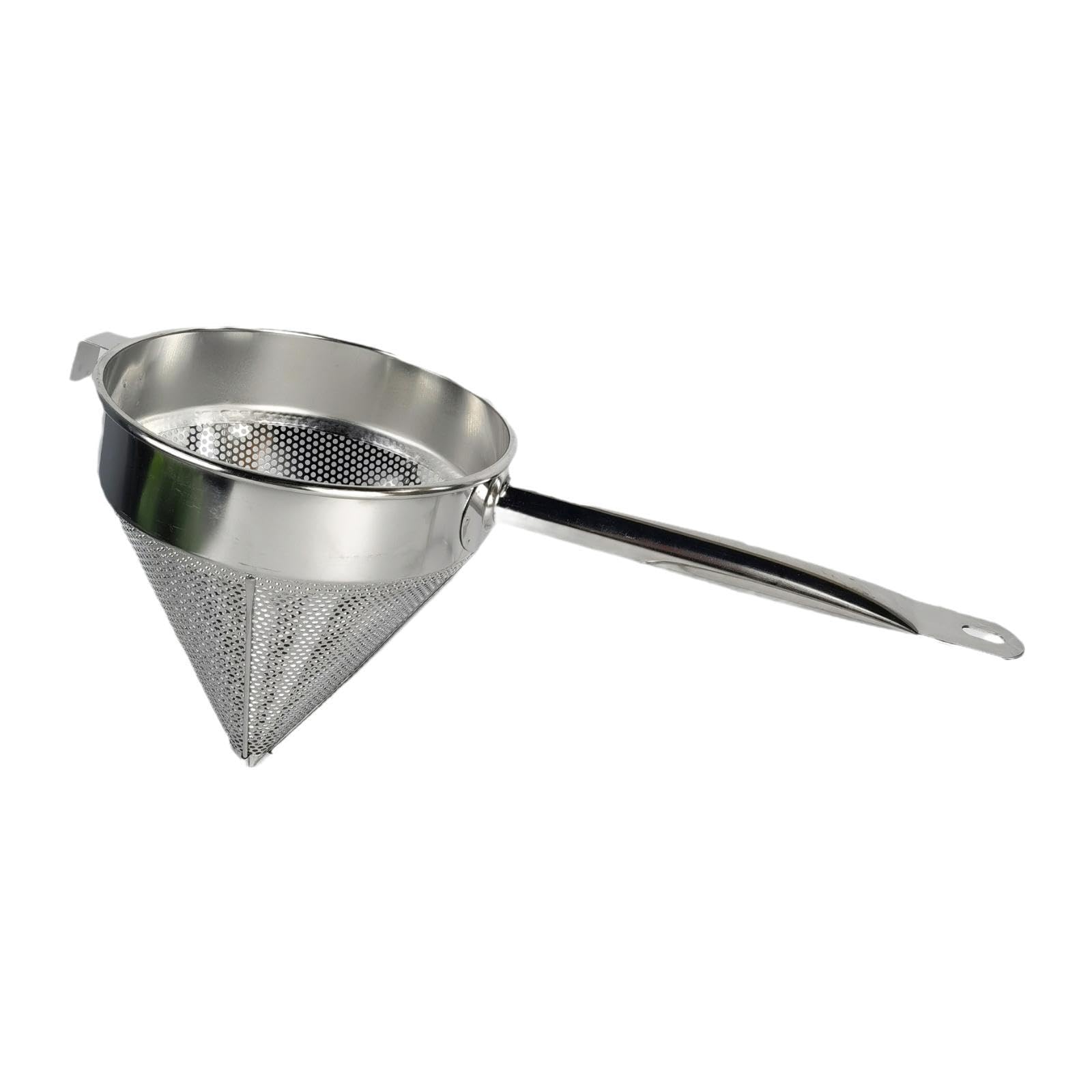 Edelstahl Bouillonsieb mit Verstärktem Griff, 25 cm Durchmesser, Küchensieb Zum Passieren von Pürees, Suppen Und Saucen