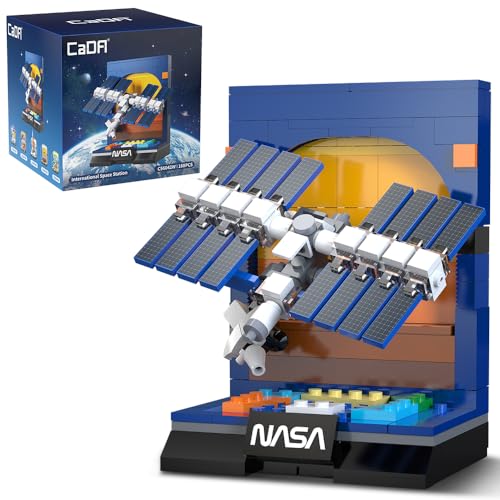 CaDA C56042W Nassa International Space Station Building Block Model, Space Exploration Series Creative Science and Educational Assembly Toy, 188-piece Collectible Ornament for Adults 14+