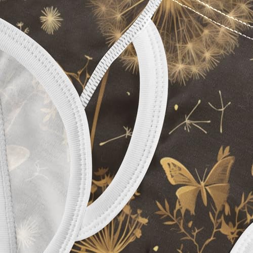 KLL Butterflies Dandelions Pattern Butterflies Gold Toddler Boys Pure Cotton Athletic Underwear Cute Undies 5