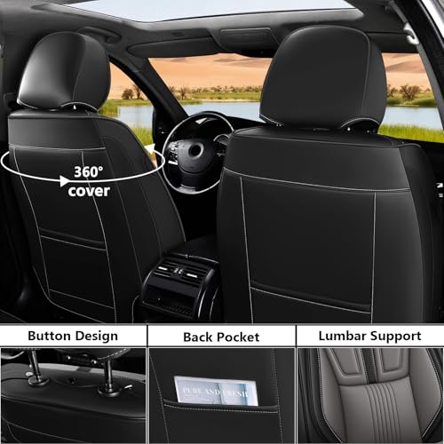 Image of Custom Car Seat Cover for Jeep Gladiator 2020-2026,Easy install,Black Gray | nappa leather seat protector,full coverage seat covers,all weather seat cover,waterproof,anti-slip,easy clean,2 seat Standard