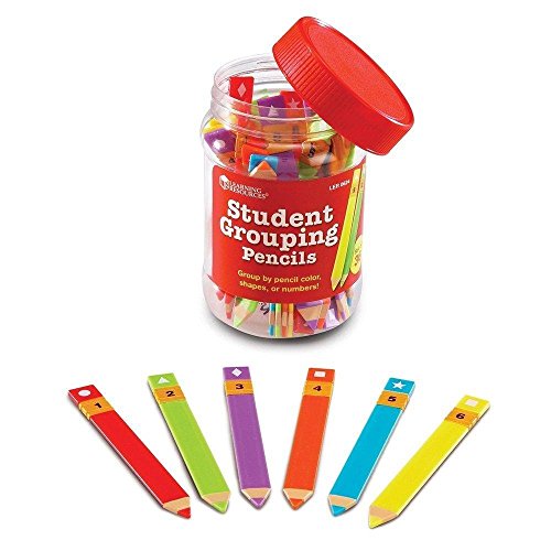 Learning Resources Student Grouping Pencils, Classroom Supplies, 6 Fun Colors,