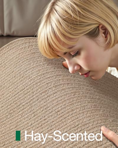 Image of Handmade Rectangular Jute Carpet Beige - Natural Fiber Rug for Living Room & Bedroom | Eco-Friendly & Durable | Size 3x10 Feet, Color- Beige