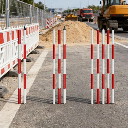 Varilla de medición de aluminio para levantamientos topográficos y obras de edificación 8