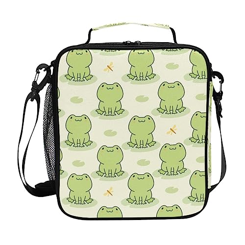 Lunch Bags for Kids Boys Girls Toddler Cute Frog Reusable Insulated Lunch Box
