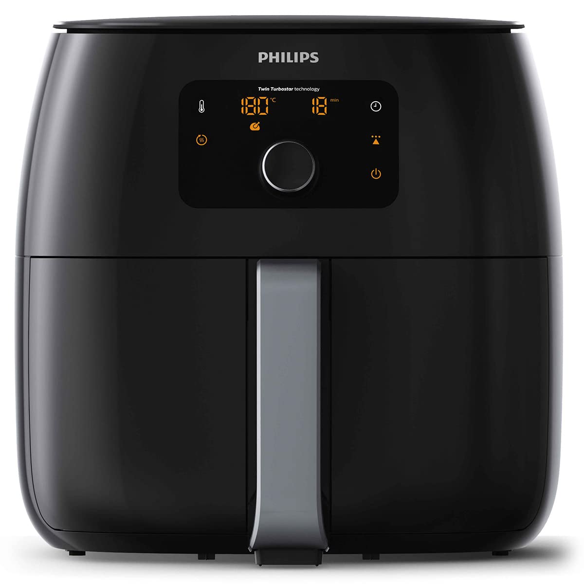 Philips Premium Airfryer XXL - 7.3L, Freidora sin Aceite, Tec Rapid Air y Fat Removal, NutriU App (HD9650/90)
