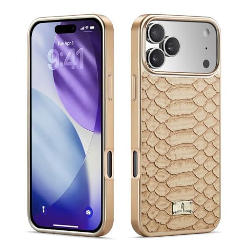 Coque iPhone 17 Pro Max rigide en cuir véritable pour éviter les rayures