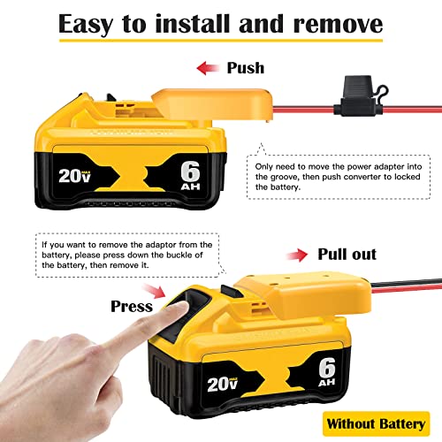 Choikwong AA-CILL-143 2 Packs Power Wheel Adapter For Dewalt 20V Battery Adapter Power Wheels Battery Converter Kit thumb #4