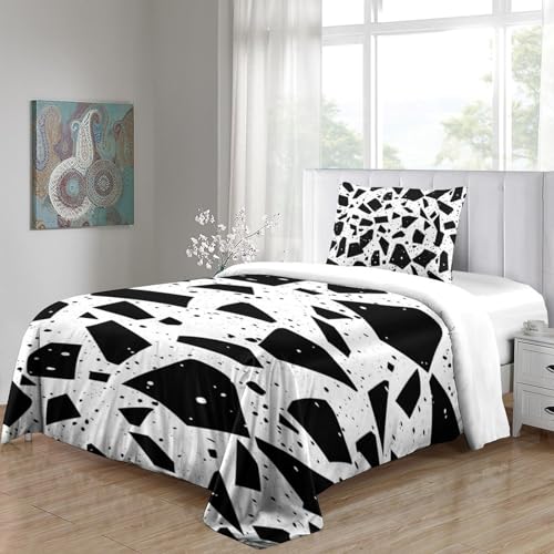 Parure housse de couette 135x200cm microfibre anti transpiration 3D - 5