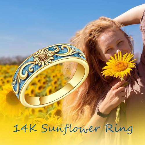Personalized Turquoise Ring Customized Sterling Silver 10k/14k/18k Real Gold Engagement Ring Set for Women Wedding Ring Set（4-15）4