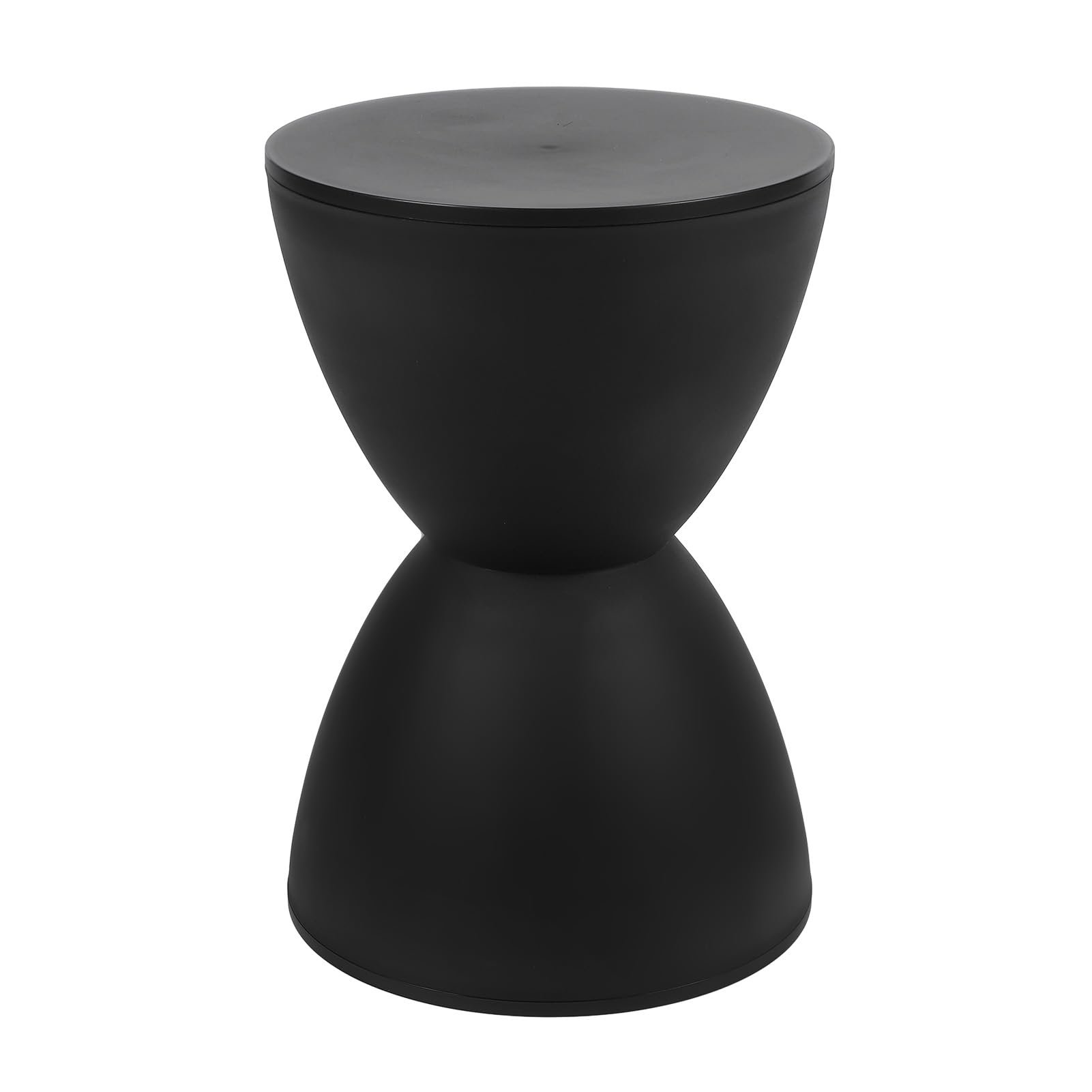 Tabouret en forme de sablier noir Haofy table d'appoint plastique 43cm