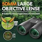 occer 12x50 Binoculars for Adults High Powered - HD Bird Watching Binocular for Hunting with Clear Vision - Easy Focus Binoculars with Long Range for Hiking Travel Cruise Trip Concert Stargazing - Image 2