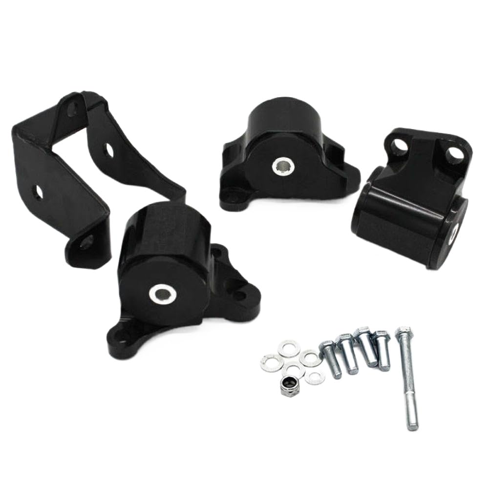 Heebphrtb Silver Engine Swap Mount Kit 2 Bolt Left Mount Compatible With 1996 2000 Civic D16 B16 B18 B20(Silver)